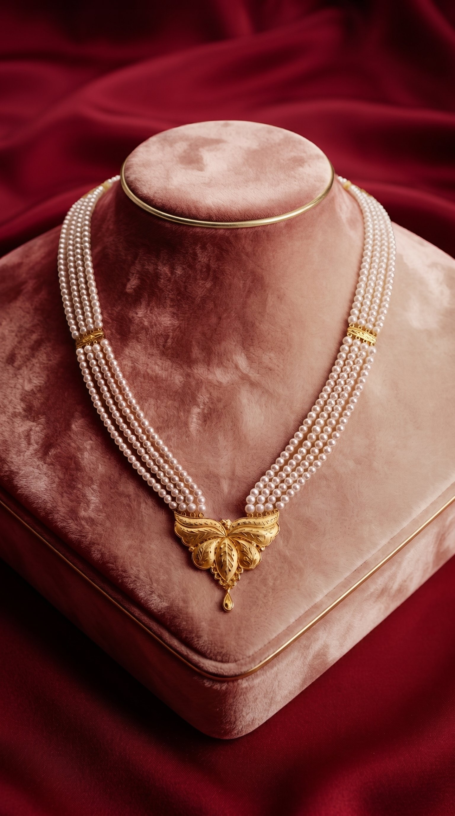 22K Gold Pearl Necklace