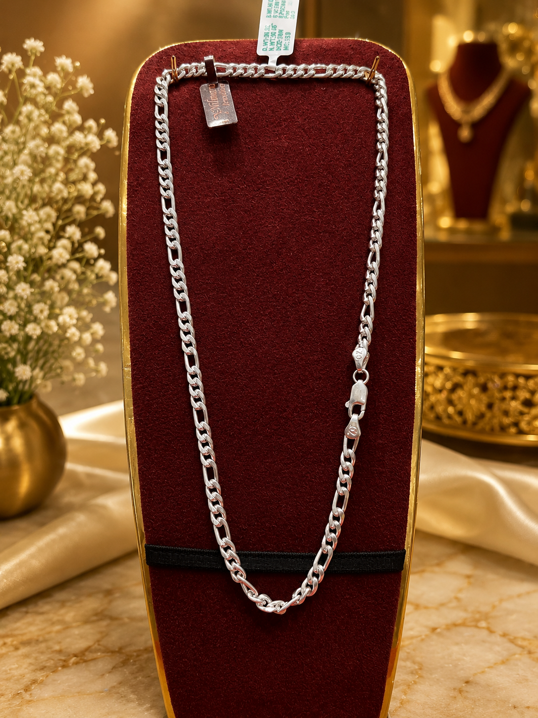 925 Sterling Silver Figaro Chain for Men | Premium Silver Chain